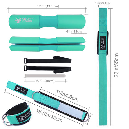 Barbell Pad Set with Ankle Strap for Hip Thrusts